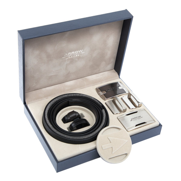 ARROW Gift Set เข็มขัดหนังแท้ + หัวเข็มขัด 2 แบบ (MYCG117) 