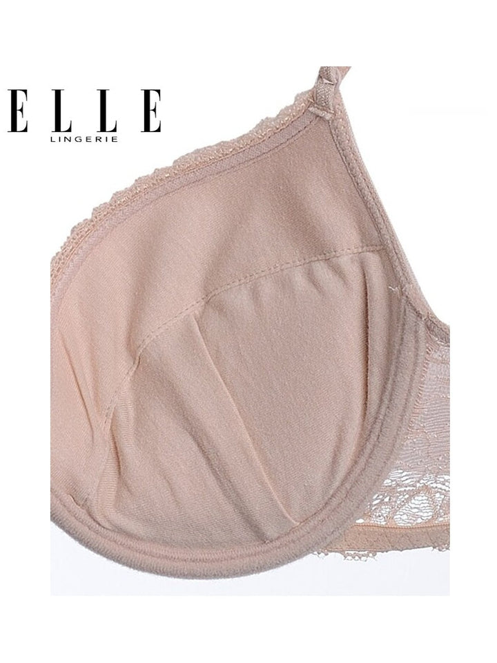 ELLE lingerie Moulded Bra Front-Close ยกทรงตะขอหน้ามีโครงเสริมฟองน้ำตกแต่งพลีท - LB7540 ICCSHOPPING