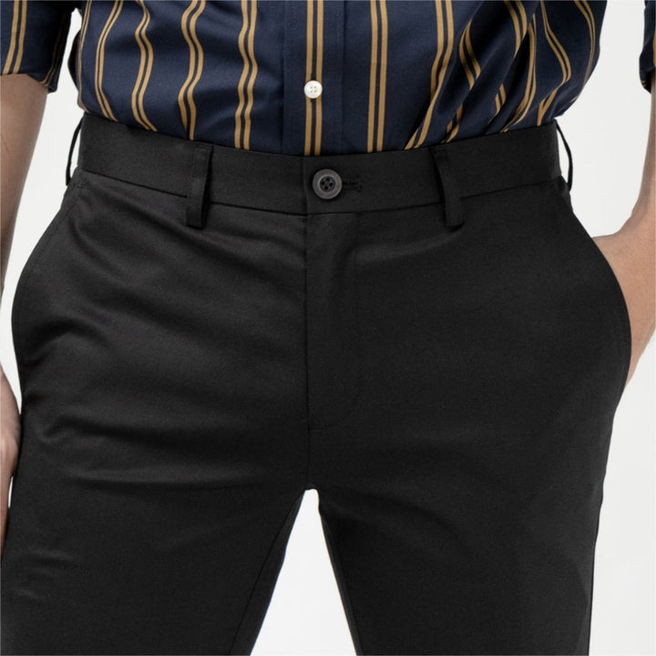 era-won กางเกงสแลคขายาว Workday Lightweight ทรง Super Skinny สี Black ICCSHOPPING
