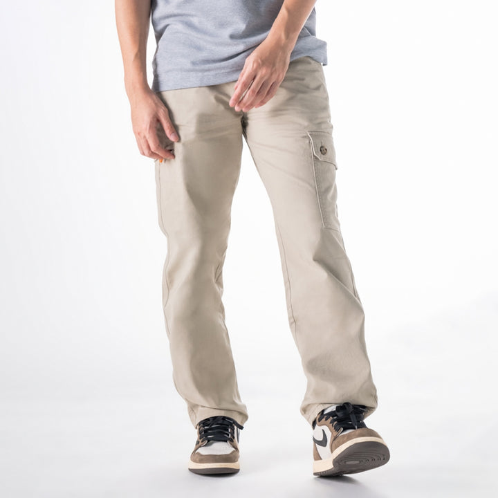 era-won กางเกงขายาว กระบอกกลาง รุ่น Cargo V2 สี Beige 