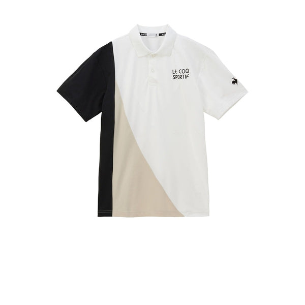 le coq sportif เสื้อโปโลเทรนนิ่ง ออกกำลังกาย สีขาว 