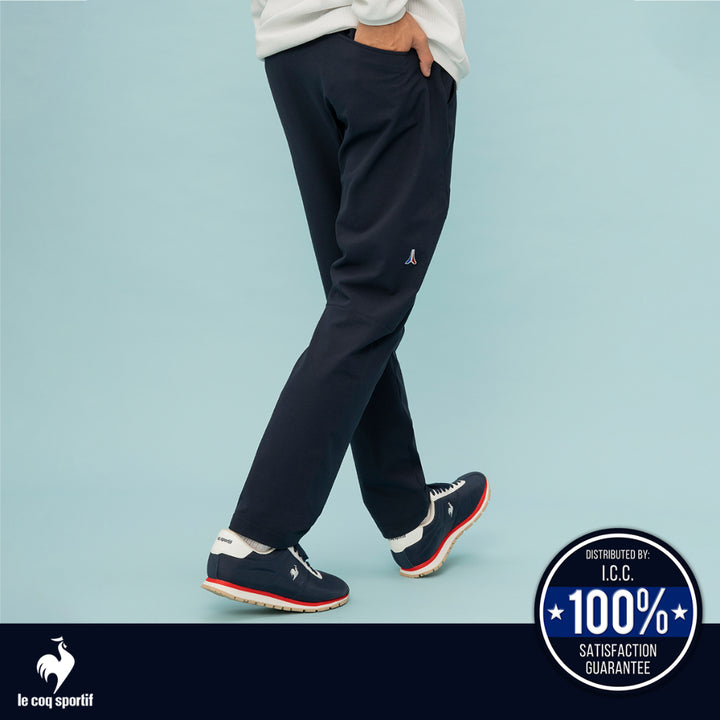 le coq sportif กางเกงวอร์มขายาว ออกกำลังกาย ผู้ชาย รุ่น LCS Plume สีกรม (กางเกงขายาว, Sport, Pants) 