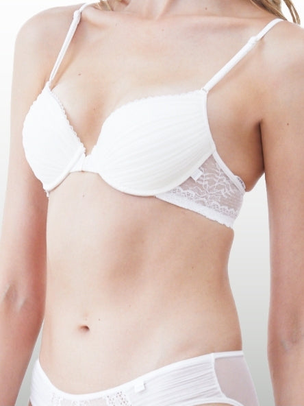 ELLE lingerie Moulded Bra Front-Close ยกทรงตะขอหน้ามีโครงเสริมฟองน้ำตกแต่งพลีท - LB7540 ICCSHOPPING