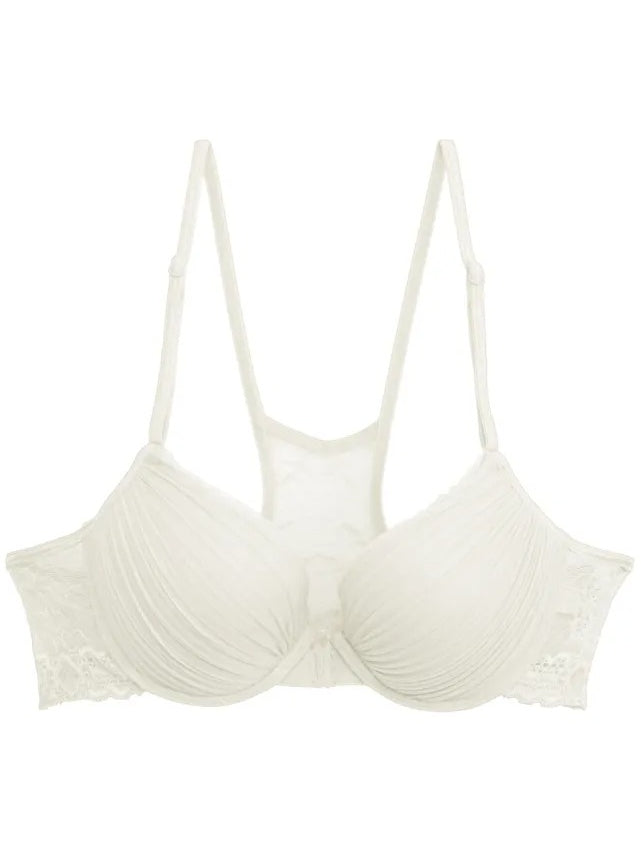 ELLE lingerie Moulded Bra Front-Close ยกทรงตะขอหน้ามีโครงเสริมฟองน้ำตกแต่งพลีท - LB7540 ICCSHOPPING