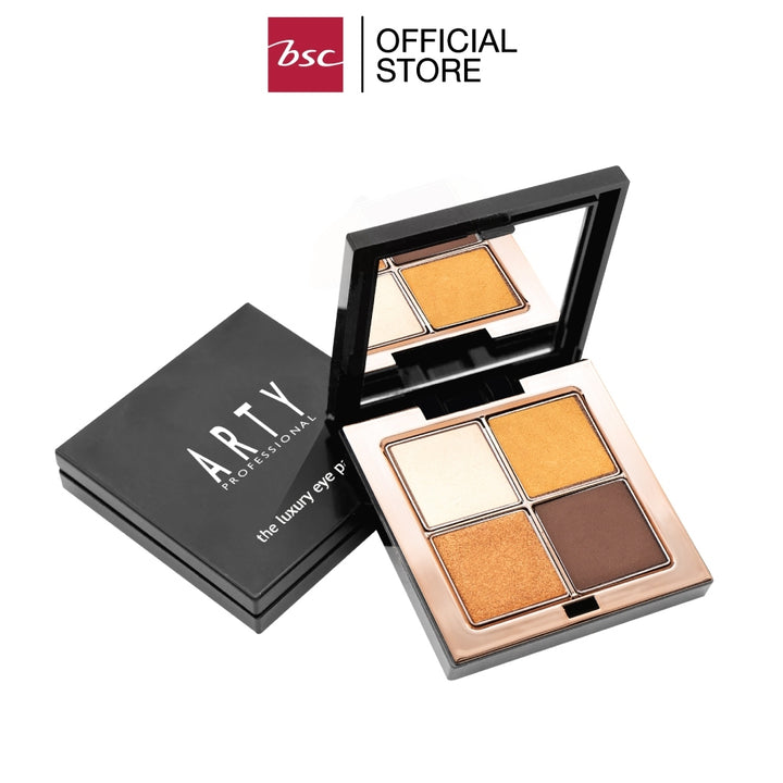 ARTY PROFESSIONAL THE LUXURY EYE PALETTE อายแชโดว์พาเลท 4 สี ที่มีส่วนผสมของ Velvety Treated Powder 