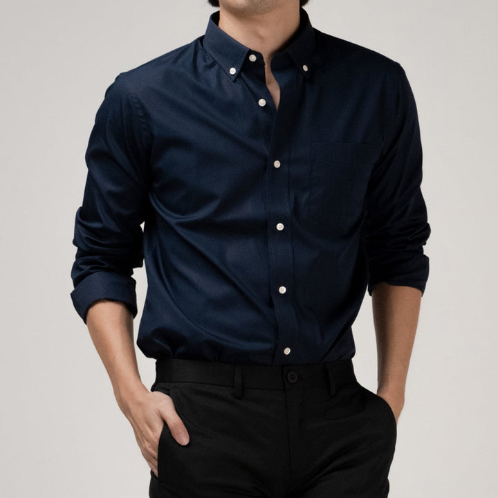 era-won เสื้อเชิ้ต ทรงปกติ Ultrafine Dresshirt แขนยาว สี Double Blue (ป้ายใหม่) ICCSHOPPING