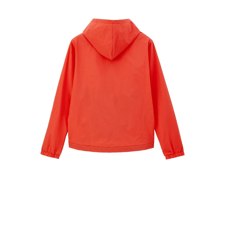 le coq sportif เสื้อแจ็คเก็ตฮู้ดดี้ ผู้หญิง สีแดง (เสื้อแจ็คเก็ต, เสื้อออกกำลังกาย, เสื้อกันฝน, lecoq, เลอค็อก) 