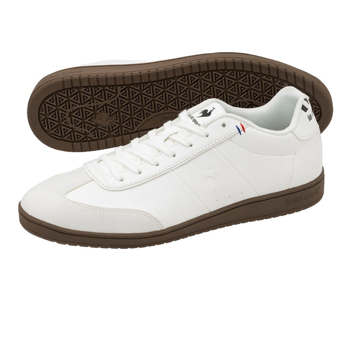 le coq sportif รองเท้าชาย-หญิง รุ่น LCS GARE II สีขาว-น้ำตาล 