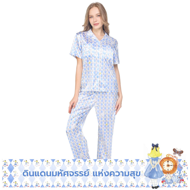 Wacoal Sleepwear ชุดนอน เสื้อแขนสั้น ขายาว รุ่น WN7D31 