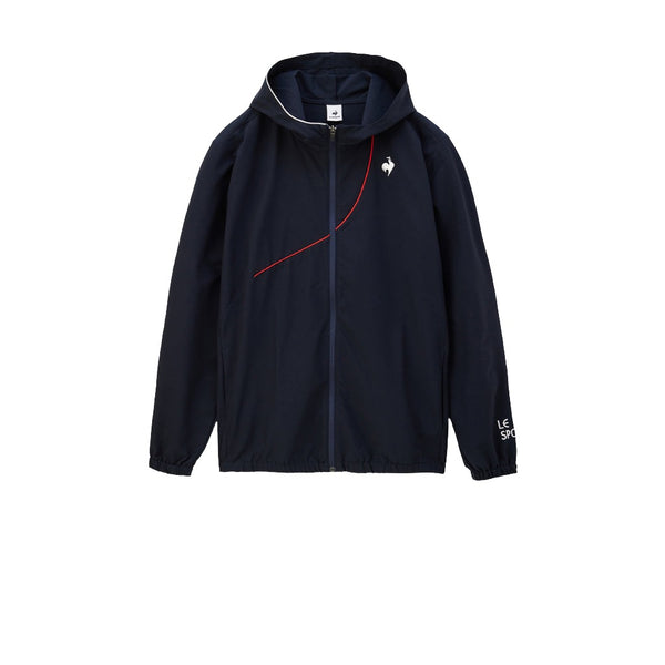 le coq sportif เสื้อแจ็คเก็ตฮู้ดดี้ ผู้ชาย สีกรม 