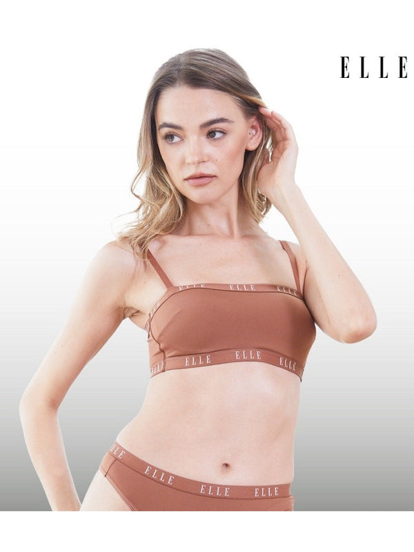 ELLE Lingerie ชุดชั้นใน Bralette Bra รูปแบบเกาะอกสายเดี่ยว  มีฟองน้ำในตัว ELLE สไตล์ Sporty LH1848 ICCSHOPPING