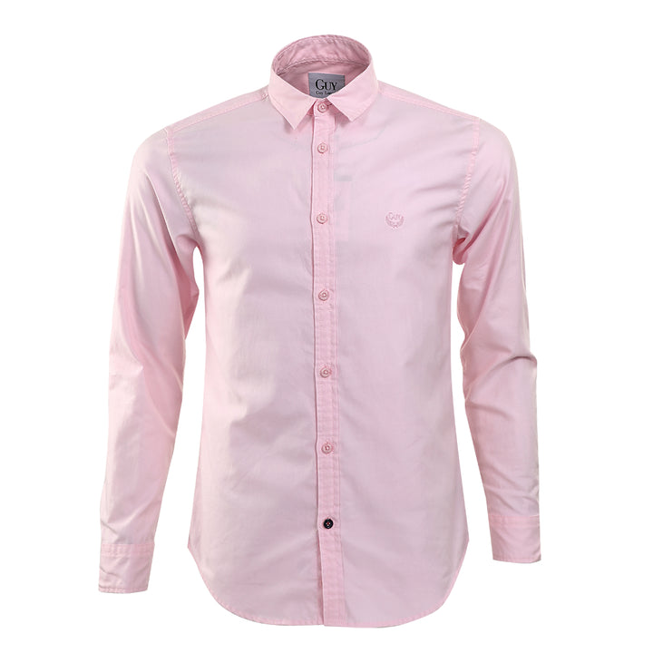 Guy Laroche เสื้อเชิ้ตคอปกสีพื้น Slim fit สวมใส่เข้ารูป 