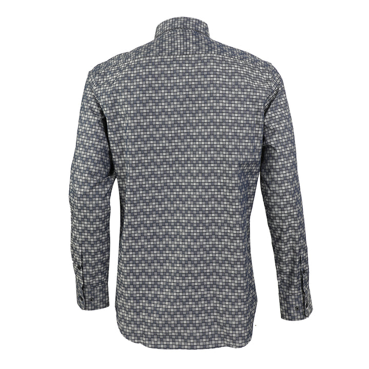 Guy Laroche เสื้อเชิ้ตแขนยาวใส่ทำงาน ลายตาราง ทรง Slim fit 