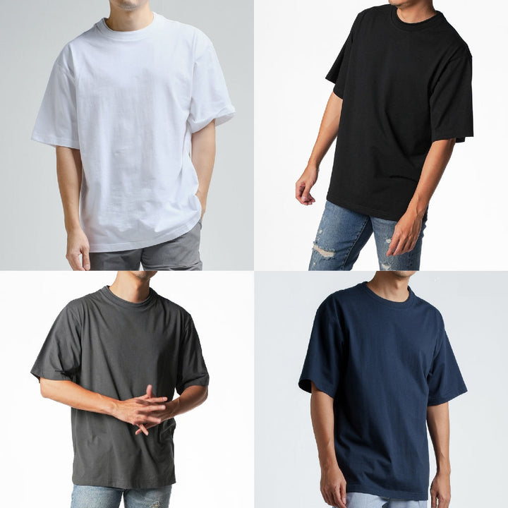 era-won เสื้อยืด โอเวอร์ไซส์ Oversize T-Shirt แพครวม 4 ตัว 4 สี (ขาว ดำ กรม เทา) ICCSHOPPING