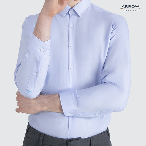 ARROW เสื้อเชิ้ต Non Iron แขนยาว ทรง Slim สีฟ้า MACS808 BU ICCSHOPPING