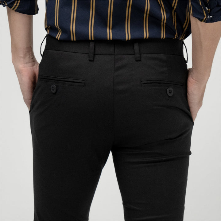 era-won กางเกงสแลคขายาว Workday Lightweight ทรง Super Skinny สี Black ICCSHOPPING