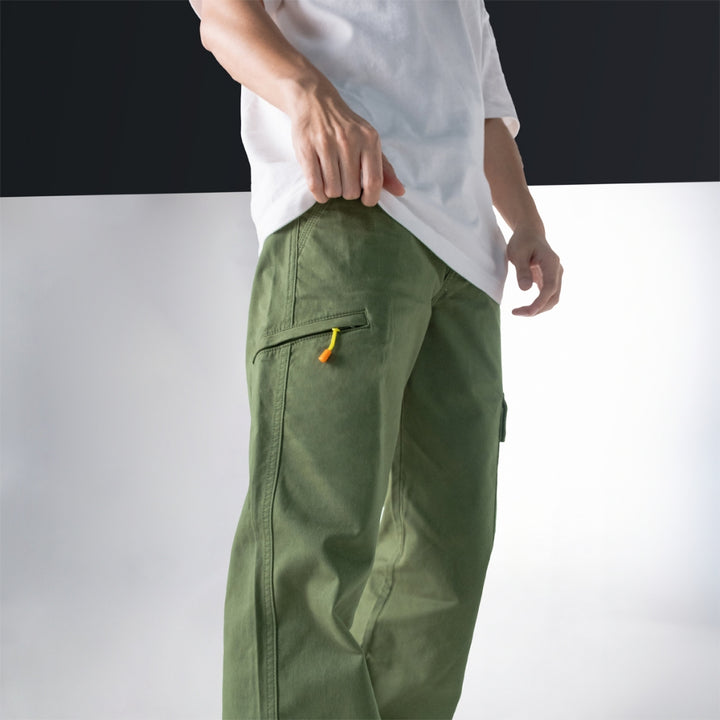 era-won กางเกงขายาว กระบอกกลาง รุ่น Cargo V2 สี Green 