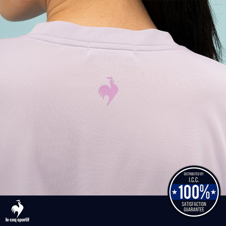 le coq sportif เสื้อเทรนนิ่ง ออกกำลังกาย ผู้หญิง สีม่วง (T-shirt, เสื้อยืด, เสื้อออกกำลังกาย, lecoq, เลอค็อก) 