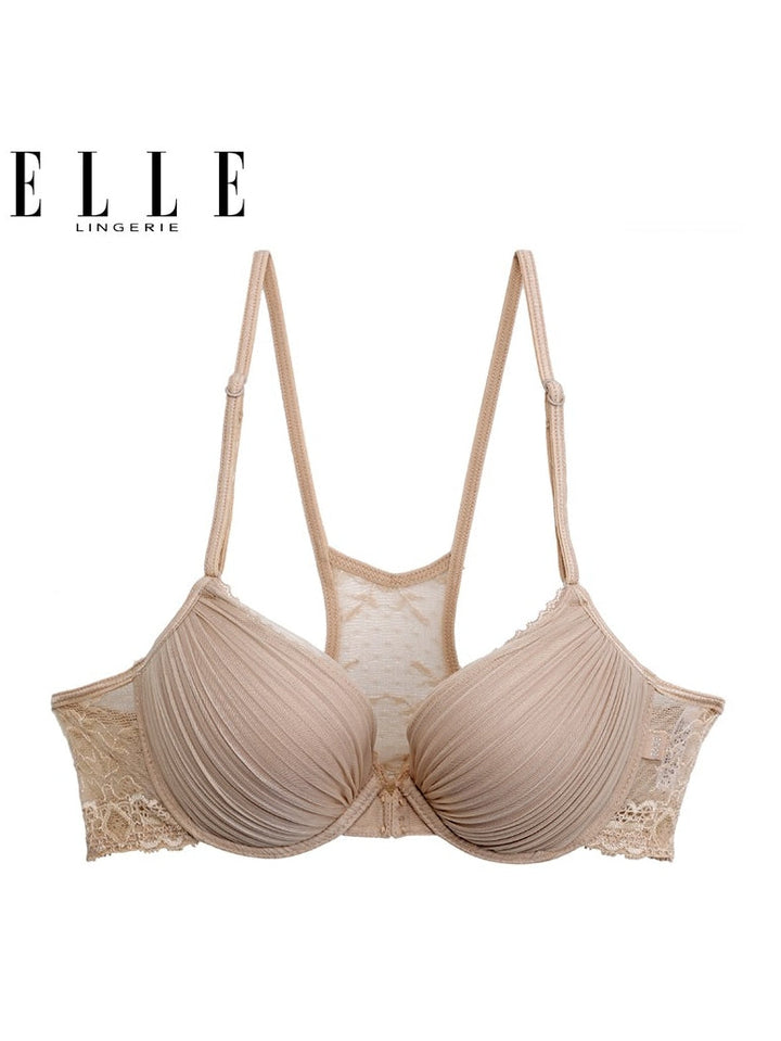ELLE lingerie Moulded Bra Front-Close ยกทรงตะขอหน้ามีโครงเสริมฟองน้ำตกแต่งพลีท - LB7540 ICCSHOPPING