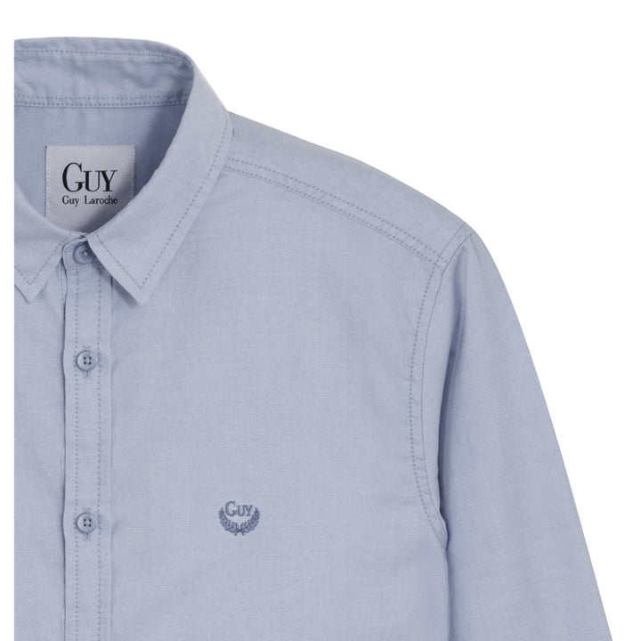 Guy Laroche เสื้อเชิ้ตคอปกสีพื้น Slim fit สวมใส่เข้ารูป 