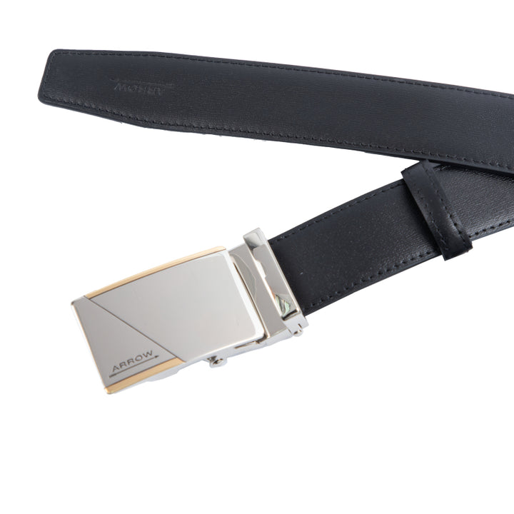ARROW เข็มขัดผู้ชาย หัวออโต้ล็อค หนังวัวจากอิตาลี สีดำ รุ่น MYCB575 