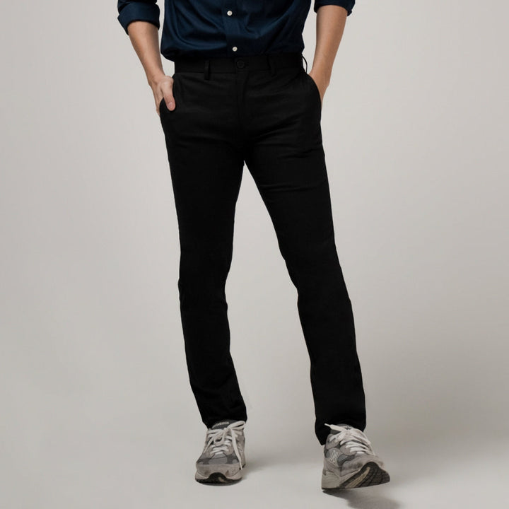 era-won กางเกงสแลคขายาว Workday Lightweight ทรง Super Skinny สี Black ICCSHOPPING