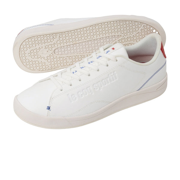 le coq sportif รองเท้าชาย-หญิง รุ่น LCS EMBLEME สีขาว-แดง 