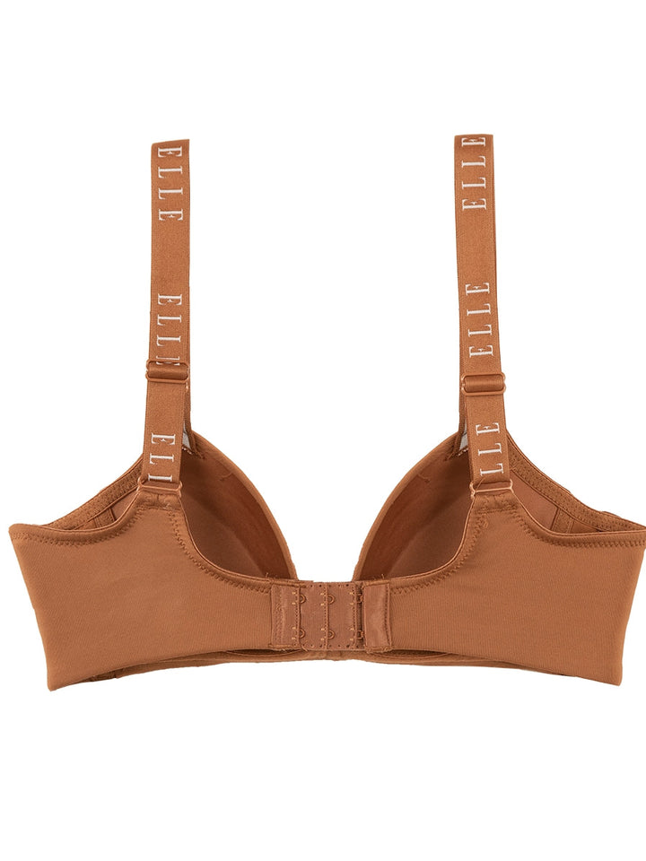 ELLE Lingerie Moulded Bra สัมผัสนุ่ม ไร้โครง ไม่กดเจ็บ มีฟองน้ำเสริม สายบ่าสุดชิคด้วย ยางทอ LOGO ELLE- รุ่น LB8766 ICCSHOPPING