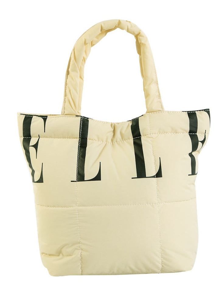 ELLE  กระเป๋าผ้า Puffy Bag Marshmallow Collection ใบเล็ก  สกรีนโลโก้ ELLE  มี 8 สี รุ่น H8H012 ICCSHOPPING