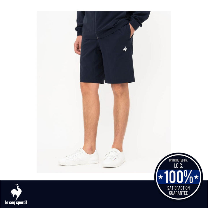 le coq sportif กางเกงขาสั้นผ้ายืด สีกรม (กางเกงขาสั้น,กางเกงกีฬา,กันแดด,UVCUT, SOLOTEXPREMIUM,lecoq) ICCSHOPPING