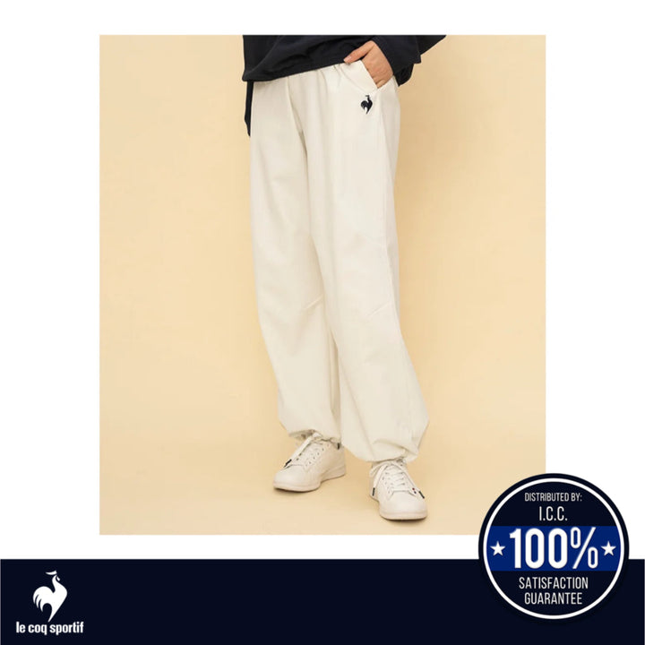 le coq sportif กางเกงขายาว LCS Plume Rib Cross Pants ผู้หญิง สีขาว (กีฬา,เทนนิส,sport,lecoq) ICCSHOPPING