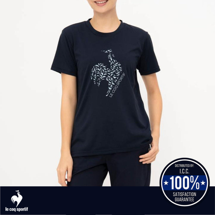 le coq sportif เสื้อยืดผู้หญิงแขนสั้น Sunscreen NIR (ลำลอง, ออกกำลังกาย, กันแดด, แห้งเร็ว, T-shirt) ICCSHOPPING
