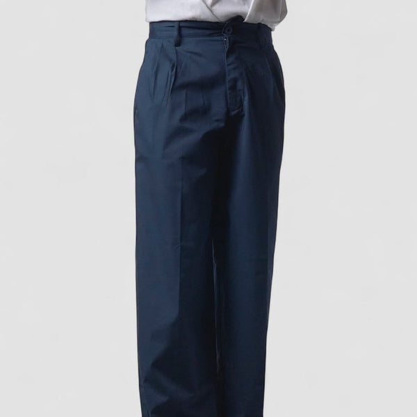 era-won กางเกงทรงหลวม รุ่น Baggy loose University สี Navy-Draft
