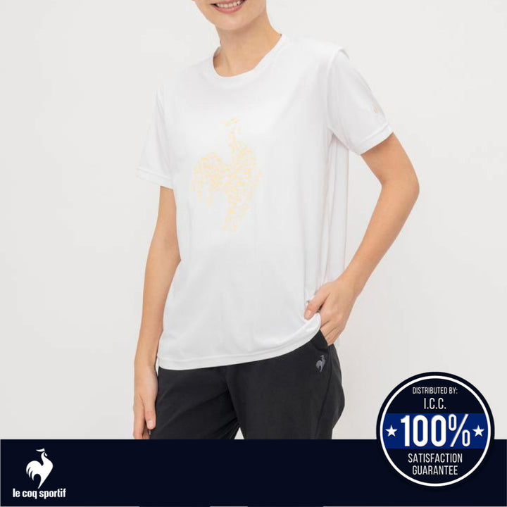 le coq sportif เสื้อยืดผู้หญิงแขนสั้น Sunscreen NIR (ลำลอง, ออกกำลังกาย, กันแดด, แห้งเร็ว, T-shirt) ICCSHOPPING