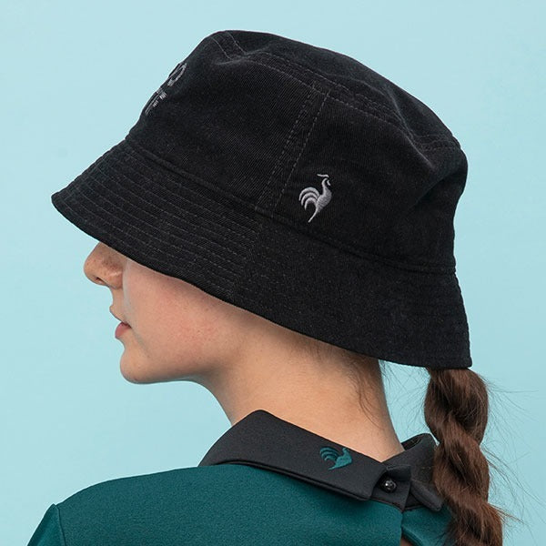 le coq sportif หมวกบัคเก็ต พับเก็บได้ สีดำ (แฟชั่น, กันแดด, bucket, lecoq, เลอค็อก, Hat) ICCSHOPPING