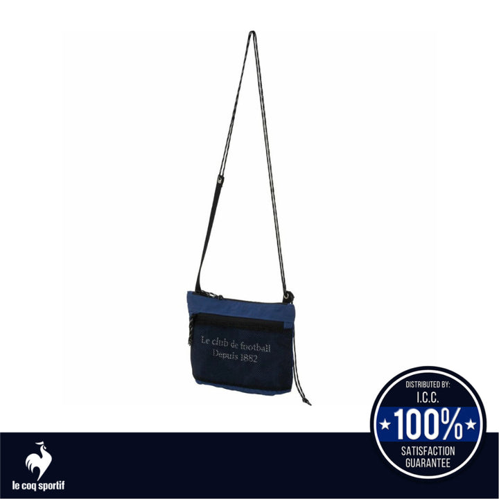 le coq sportif  กระเป๋า Crossbody bag สีดำ-ฟ้า (กระเป๋าแฟชั่น, กระเป๋าสะพายข้าง, lecoq, เลอค็อก) ICCSHOPPING
