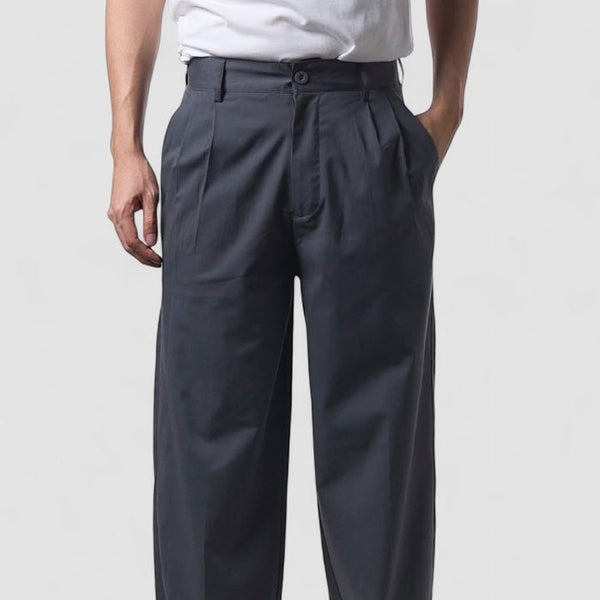 era-won กางเกงทรงหลวม รุ่น Baggy loose University สี Grey-Draft