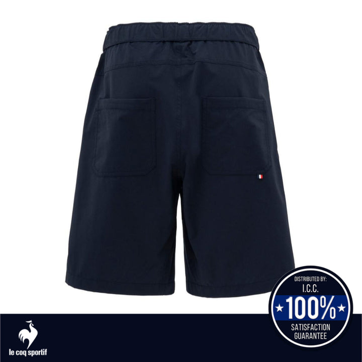 le coq sportif กางเกงขาสั้นผ้ายืด สีกรม (กางเกงขาสั้น,กางเกงกีฬา,กันแดด,UVCUT, SOLOTEXPREMIUM,lecoq) ICCSHOPPING