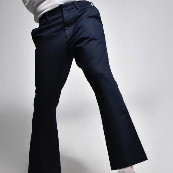 era-won กางเกงขายาวทรงขาม้า รุ่น FLARE DENIM สี Dark wash(ฟอกเข้ม)-Draft