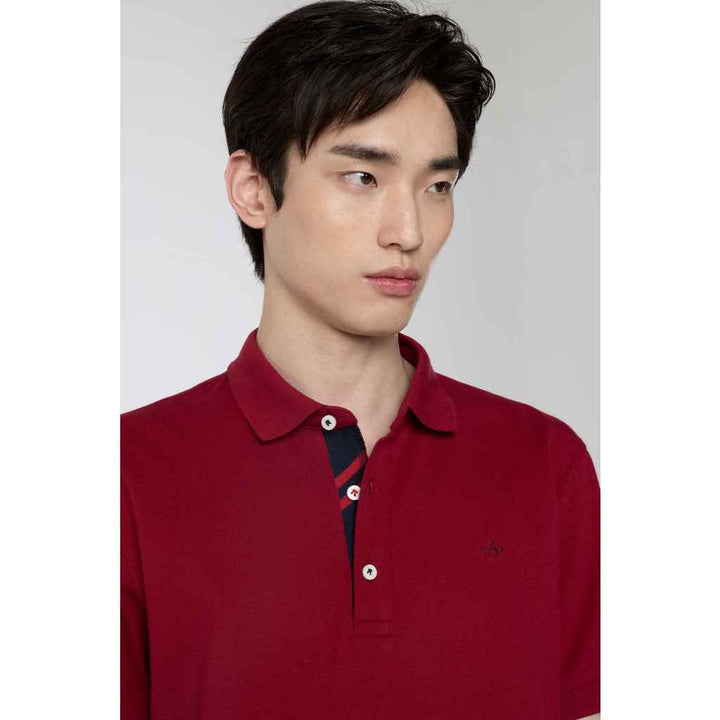 ARROW POLO เสื้อโปโลสีพื้น แขนสั้น ไม่มีกระเป๋า ทรง SMART สีแดง MPCM872-MR ICCSHOPPING
