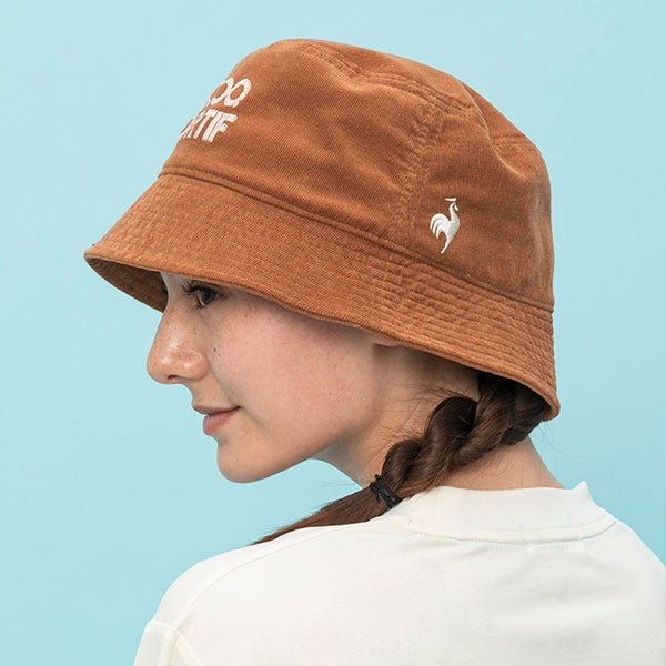 le coq sportif หมวกบัคเก็ต พับเก็บได้ สีน้ำตาล (แฟชั่น, กันแดด, bucket, lecoq, เลอค็อก, Hat) ICCSHOPPING