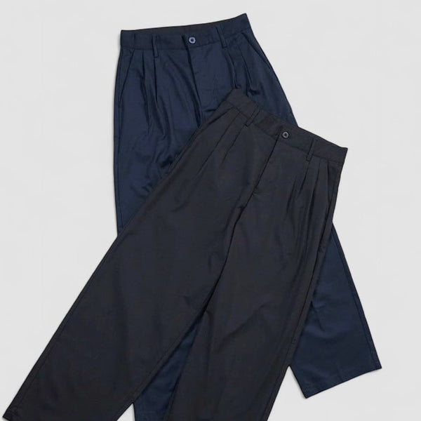 era-won กางเกงทรงหลวม รุ่น Baggy loose University สี Navy-Draft ICCSHOPPING