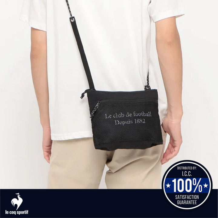le coq sportif  กระเป๋า Crossbody bag สีดำ (กระเป๋าแฟชั่น, กระเป๋าสะพายข้าง, lecoq, เลอค็อก) ICCSHOPPING