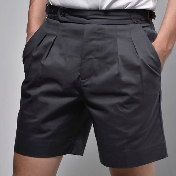 era-won กางเกงขาสั้น รุ่น Double belts Classic Shorts (V2) สี Grey seven-Draft ICCSHOPPING