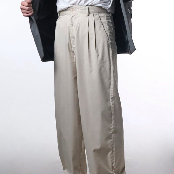 era-won กางเกงทรงหลวม รุ่น Baggy loose University สี Beige-Draft ICCSHOPPING
