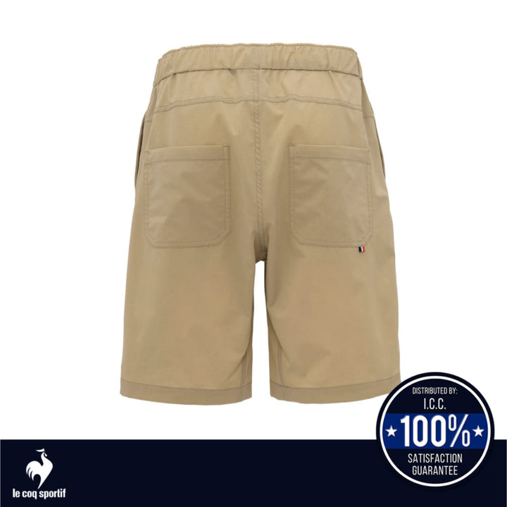 le coq sportif กางเกงขาสั้นผ้ายืด สีเบจ (กางเกงขาสั้น,กางเกงกีฬา,กันแดด,UVCUT,SOLOTEXPREMIUM, lecoq) Le Coq Sportif