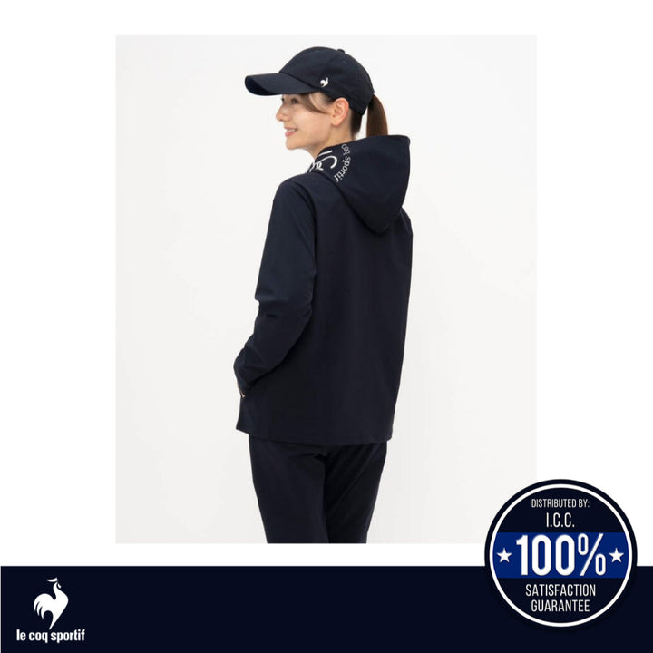 le coq sportif เสื้อแจ็คเก็ตฮู้ดผู้หญิง สีกรม (Jacket,กันน้ำ,กันรังสียูวี (UPF50+),SOLOTEX PREMIUM) ICCSHOPPING