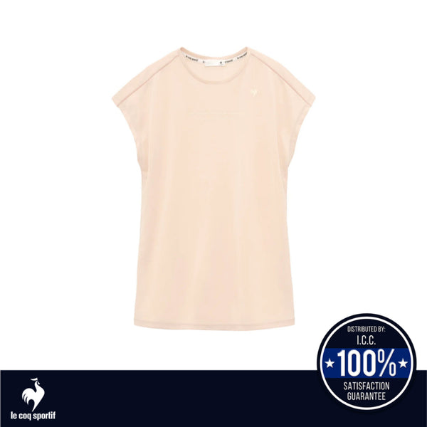 le coq sportif เสื้อยืดแขนฝรั่งเศสลดคราบเหงื่อสำหรับผู้หญิง สีชมพู (เสื้อแขนสั้น,เสื้อยืด,กีฬา,โยคะ) ICCSHOPPING