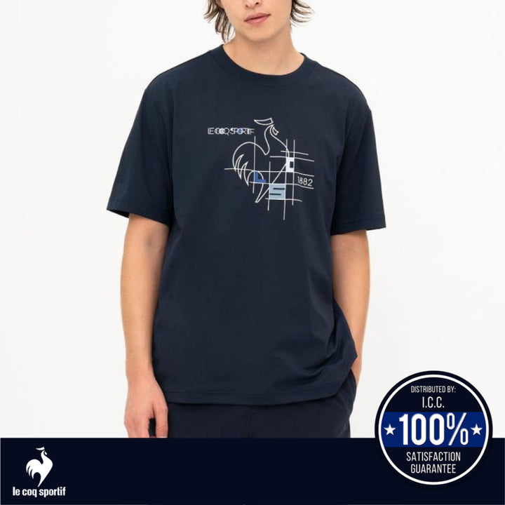 le coq sportif เสื้อยืดแขนสั้น Helanka Sunscreen NIR (ลำลอง, ออกกำลังกาย, กันแดด, แห้งเร็ว, T-shirt) Le Coq Sportif