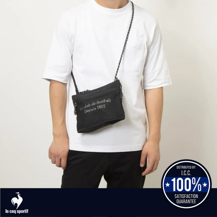 le coq sportif  กระเป๋า Crossbody bag สีดำ (กระเป๋าแฟชั่น, กระเป๋าสะพายข้าง, lecoq, เลอค็อก) ICCSHOPPING